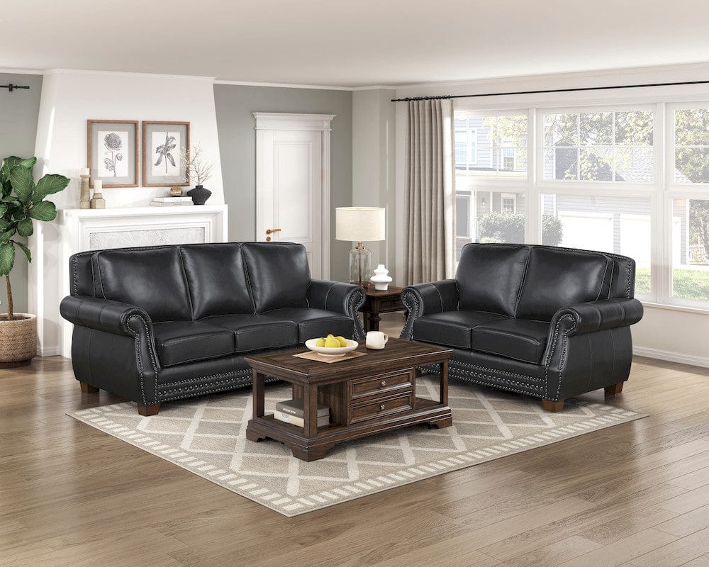 Homelegance  - Remington Love Seat in Black - 8448BLK-2  view 7