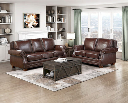 Homelegance  - Remington Love Seat in Brown - 8448BRW-2  view 4