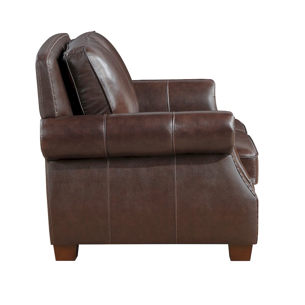 Homelegance  - Remington Love Seat in Brown - 8448BRW-2  view 7