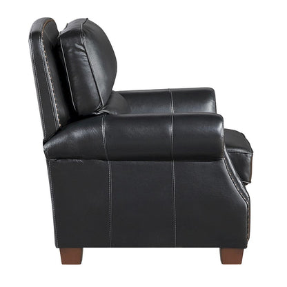 Homelegance  - Remington Push Back Reclining Chair in Black - 8448BLK-1PB  view 6