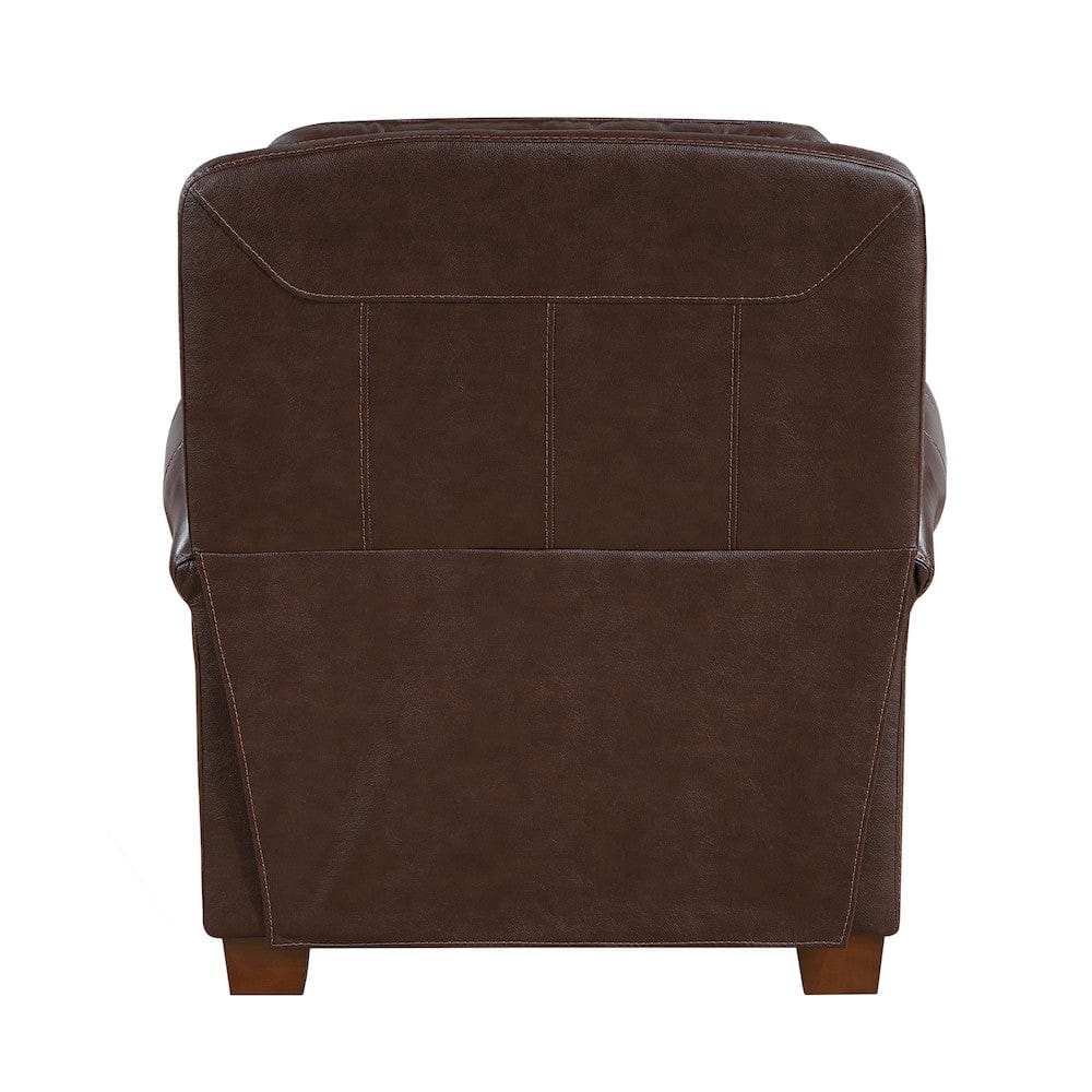 Homelegance  - Remington Push Back Reclining Chair in Brown - 8448BRW-1PB  view 6