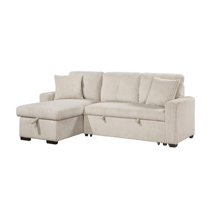 Homelegance  - Rhett 3-Piece Reversible Sectional W/ Pull-out Bed and Hidden Storage in Beige - 9649BExSC  view 1
