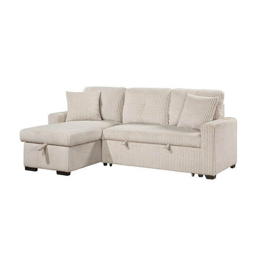 Homelegance  - Rhett 3-Piece Reversible Sectional W/ Pull-out Bed and Hidden Storage in Beige - 9649BExSC  view 1