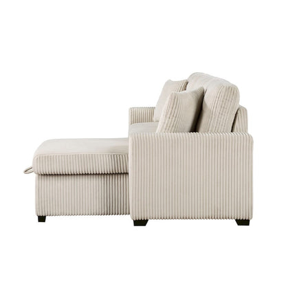 Homelegance  - Rhett 3-Piece Reversible Sectional W/ Pull-out Bed and Hidden Storage in Beige - 9649BExSC  view 8
