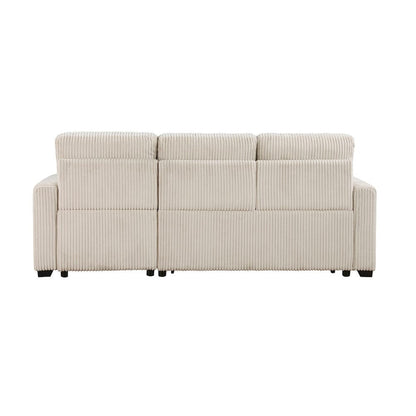 Homelegance  - Rhett 3-Piece Reversible Sectional W/ Pull-out Bed and Hidden Storage in Beige - 9649BExSC  view 11