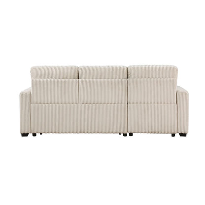 Homelegance  - Rhett 3-Piece Reversible Sectional W/ Pull-out Bed and Hidden Storage in Beige - 9649BExSC  view 12