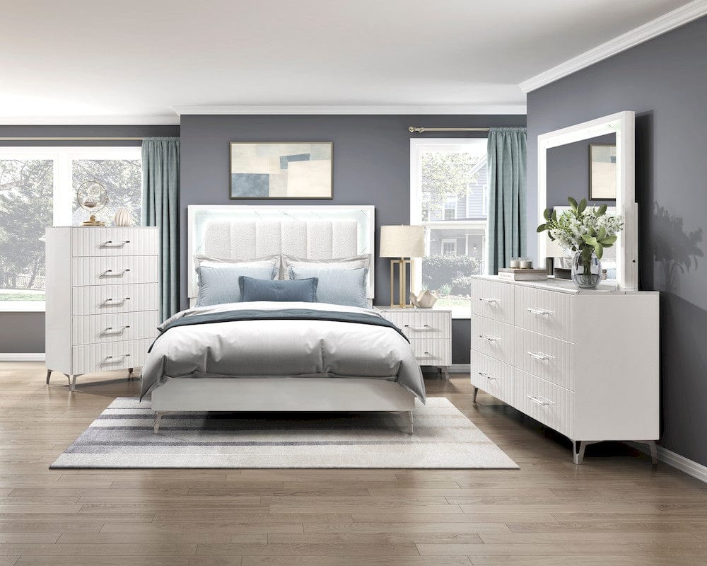 Homelegance  - Ripple Queen Bed in White - 2457-1x  view 2