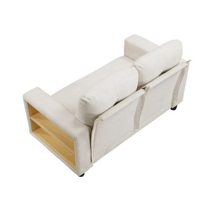 Homelegance  - Robinson Love Seat W/ Pull-out Bed, Shelves and Charging Ports in Beige - 9705BE-2x  view 3