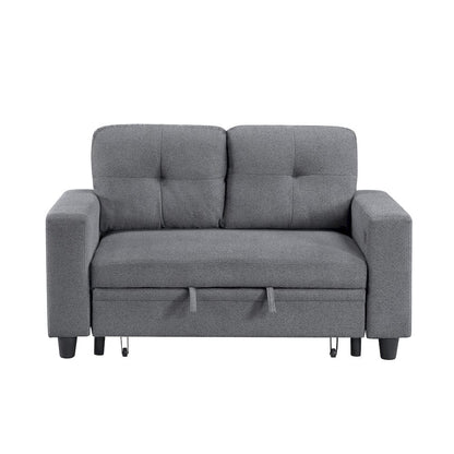 Homelegance  - Robinson Love Seat W/ Pull-out Bed, Shelves and Charging Ports in Gray - 9705GY-2x  view 1