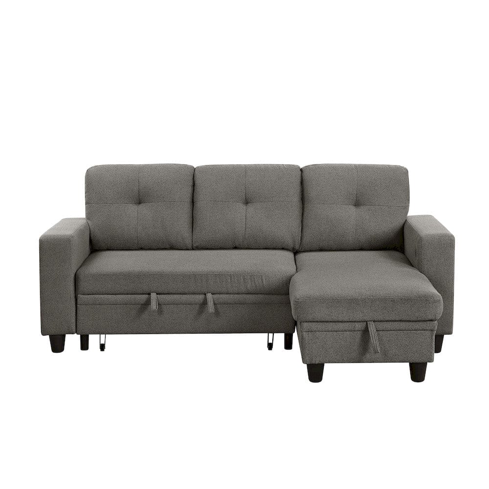 Homelegance  - Robinson Sectional W/ Reversible Chaise, Pull-out Bed, Shelves and Charging Ports in Dark brown - 9705DBx32AVC  view 10
