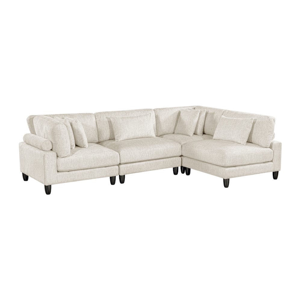 Homelegance  - Robstown 4-Piece Modular Sectional in Beige - 9688NBEx42CR2AC  view 1