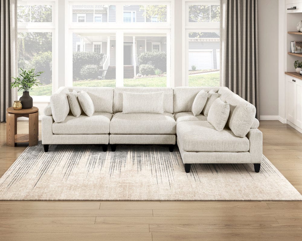 Homelegance  - Robstown 4-Piece Modular Sectional in Beige - 9688NBEx42CR2AC  view 4