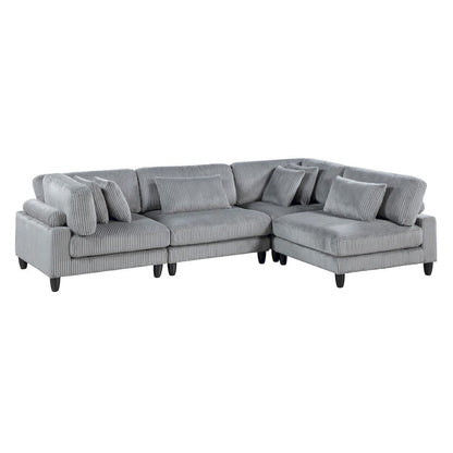 Homelegance  - Robstown 4-Piece Modular Sectional in Gray - 9688GYx42CR2AC  view 1