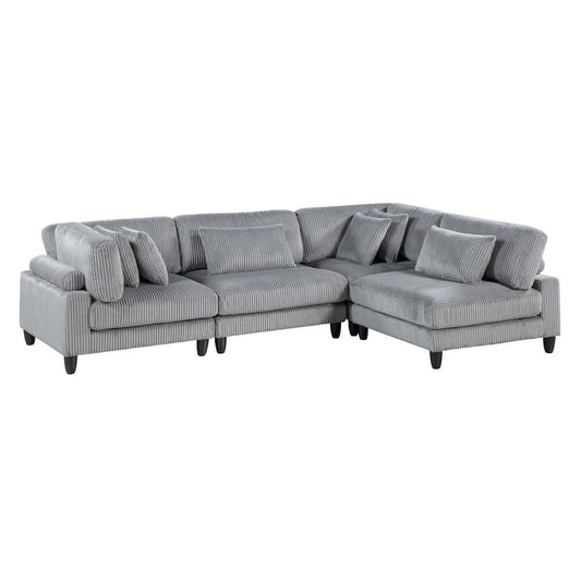 Homelegance  - Robstown 4-Piece Modular Sectional in Gray - 9688GYx42CR2AC  view 1