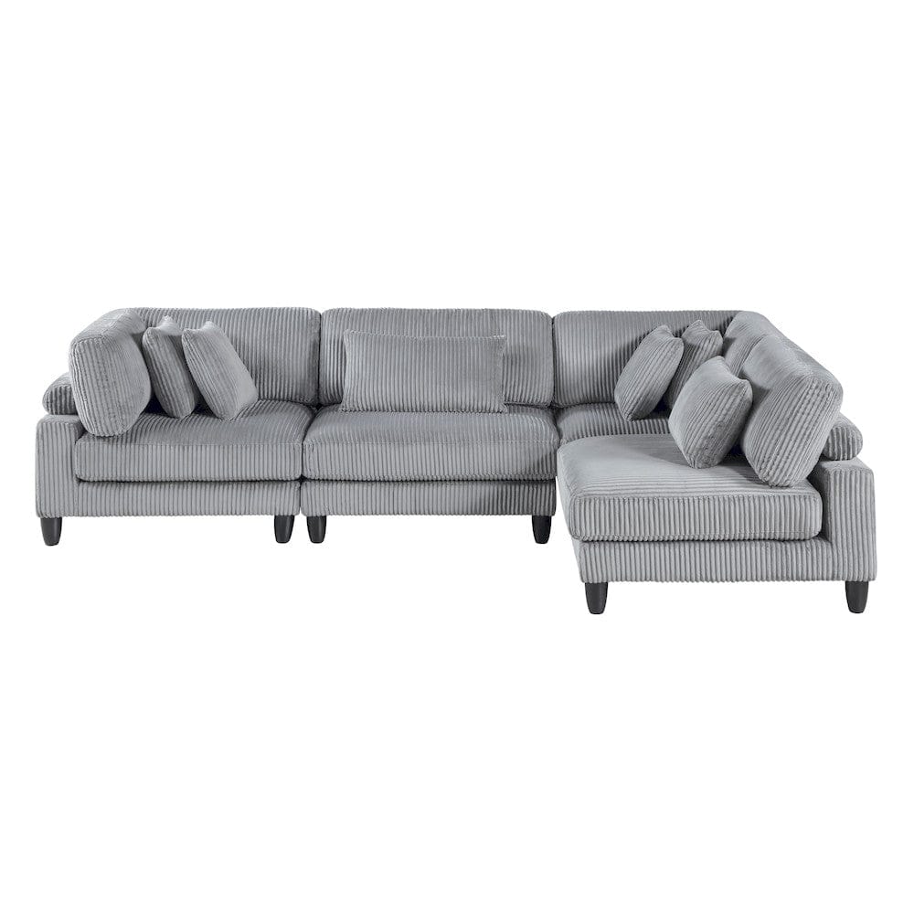 Homelegance  - Robstown 4-Piece Modular Sectional in Gray - 9688GYx42CR2AC  view 2