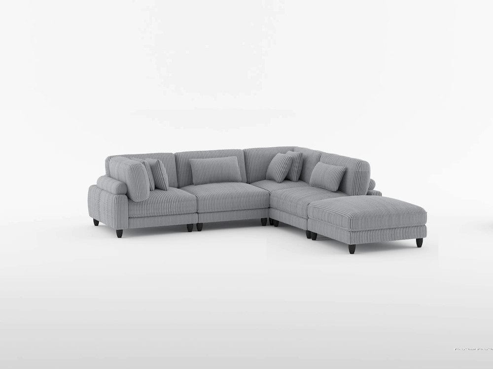 Homelegance  - Robstown 4-Piece Modular Sectional in Gray - 9688GYx42CR2AC  view 8