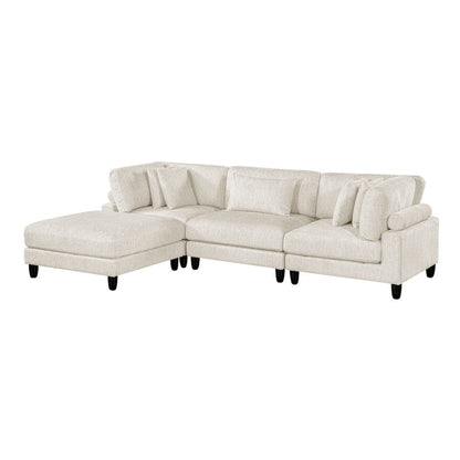 Homelegance  - Robstown 4-Piece Modular Sectional W/ Ottoman in Beige - 9688NBEx42CRACOT  view 1
