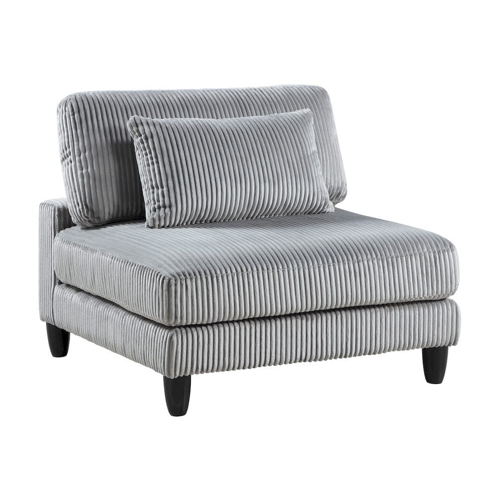 Homelegance  - Robstown 4-Piece Modular Sectional W/ Ottoman in Gray - 9688GYx42CRACOT  view 7