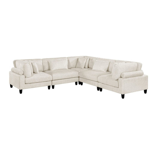 Homelegance  - Robstown 5-Piece Modular Sectional in Beige - 9688NBEx53CR2AC  view 1