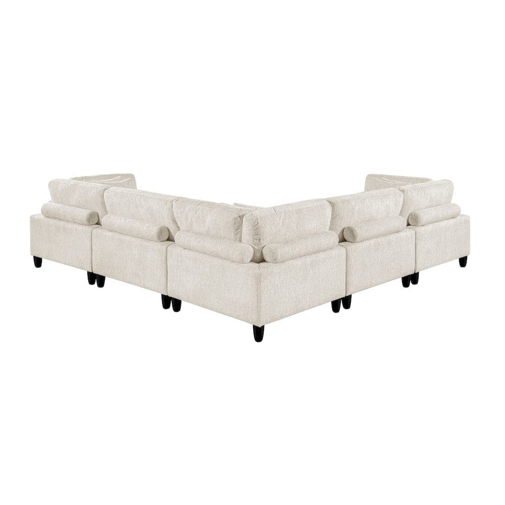 Homelegance  - Robstown 5-Piece Modular Sectional in Beige - 9688NBEx53CR2AC  view 3