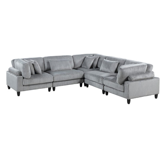 Homelegance  - Robstown 5-Piece Modular Sectional in Gray - 9688GYx53CR2AC  view 1