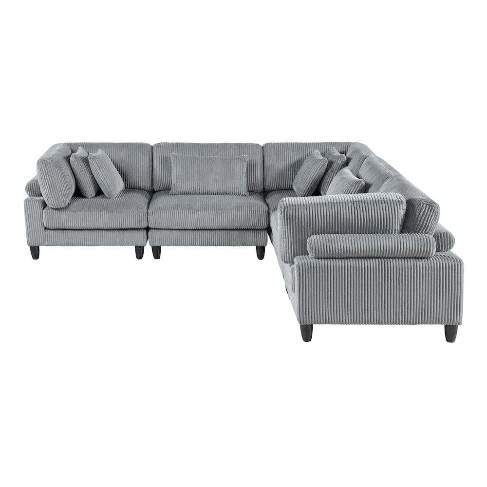 Homelegance  - Robstown 5-Piece Modular Sectional in Gray - 9688GYx53CR2AC  view 2
