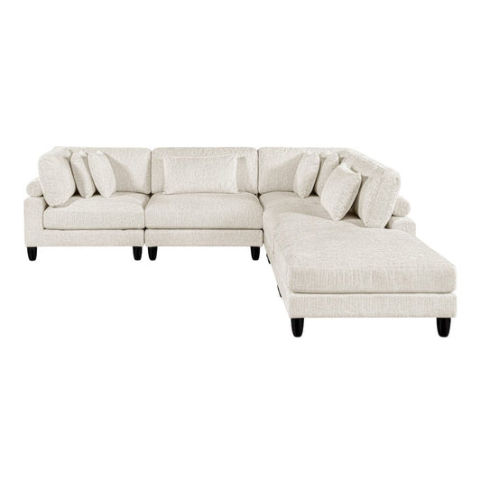 Homelegance  - Robstown 5-Piece Modular Sectional W/ Ottoman in Beige - 9688NBEx52CR2ACOT  view 2