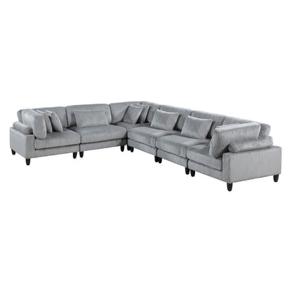 Homelegance  - Robstown 6-Piece Modular Sectional in Gray - 9688GYx63CR3AC  view 1