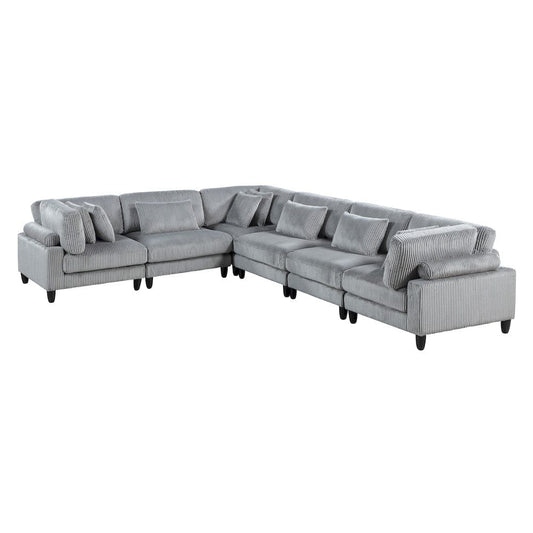 Homelegance  - Robstown 6-Piece Modular Sectional in Gray - 9688GYx63CR3AC  view 1