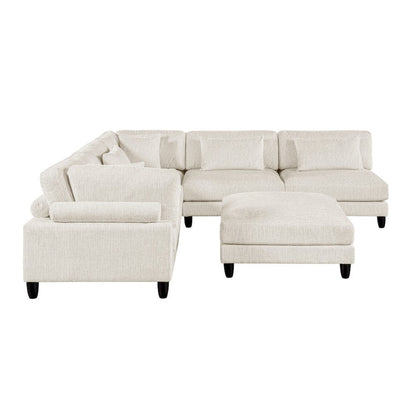 Homelegance  - Robstown 6-Piece Modular Sectional W/ Ottoman in Beige - 9688NBEx62CR3ACOT  view 11