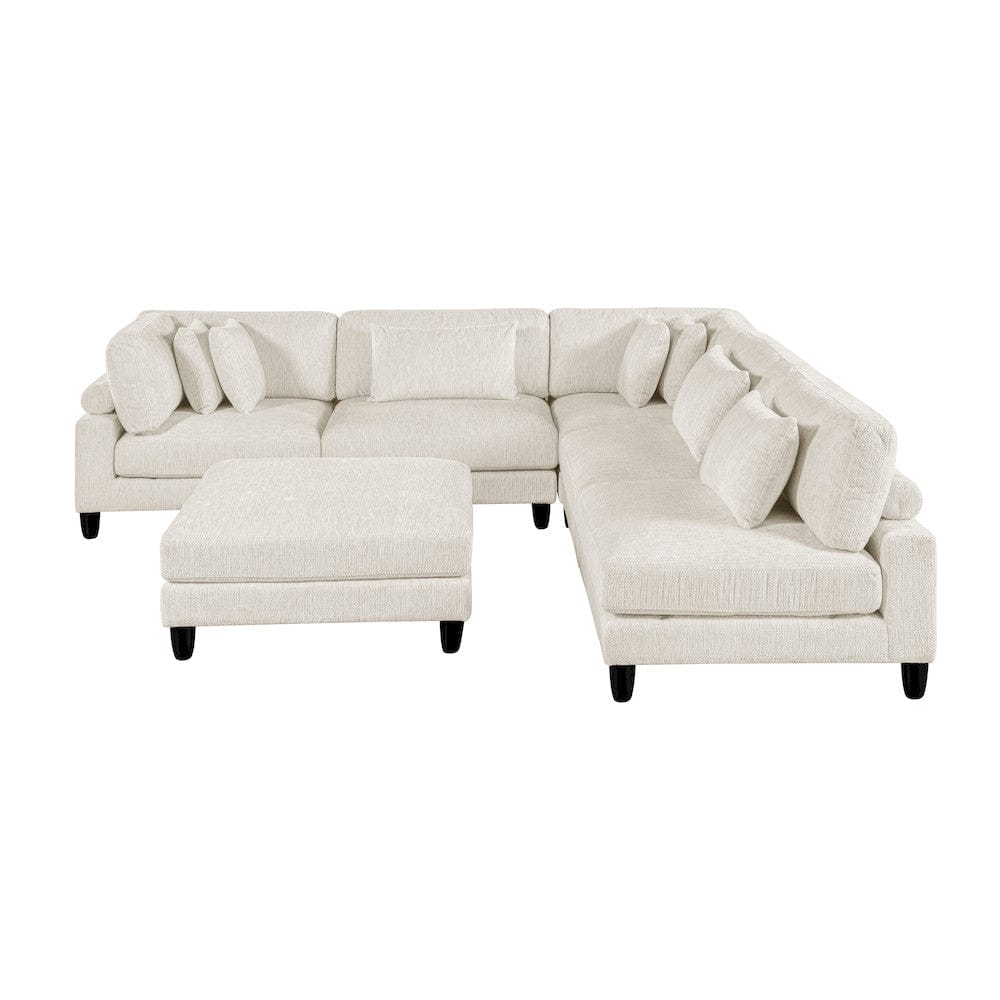 Homelegance  - Robstown 6-Piece Modular Sectional W/ Ottoman in Beige - 9688NBEx62CR3ACOT  view 12