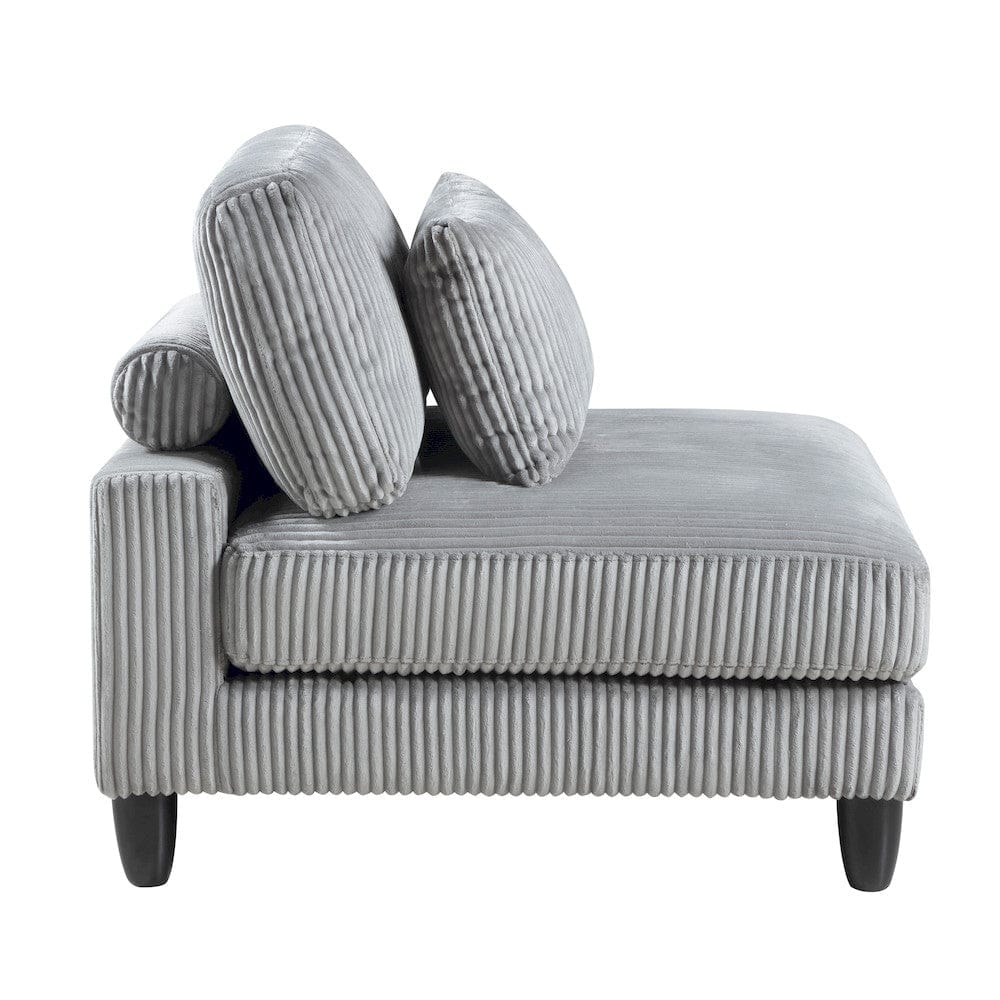 Homelegance  - Robstown 6-Piece Modular Sectional W/ Ottoman in Gray - 9688GYx62CR3ACOT  view 6