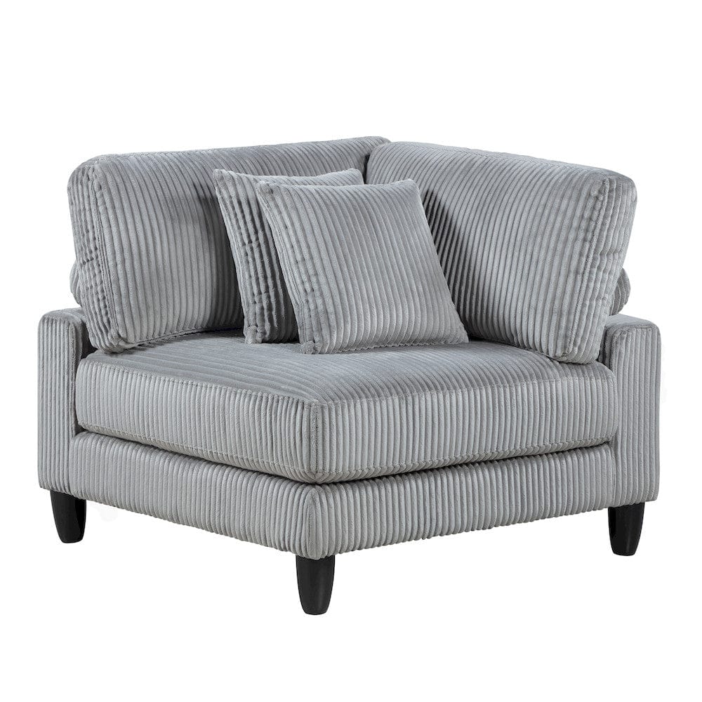 Homelegance  - Robstown 6-Piece Modular Sectional W/ Ottomans in Gray - 9688GYx62CR2AC2OT  view 10