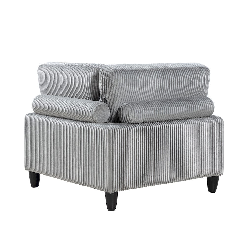 Homelegance  - Robstown Corner Seat in Gray - 9688GY-CR  view 4