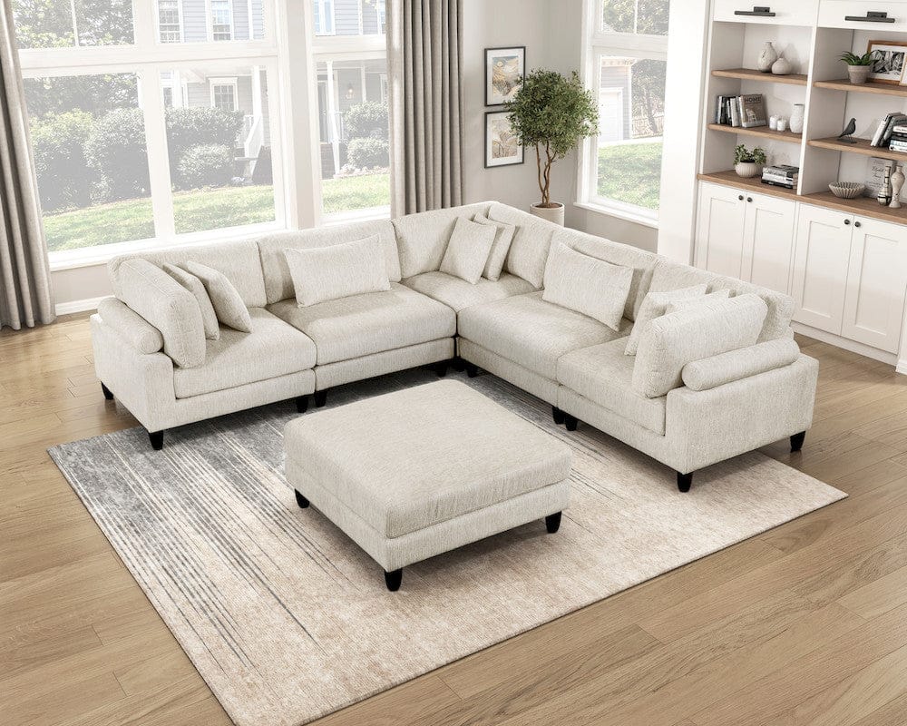 Homelegance  - Robstown Ottoman in Beige - 9688NBE-4  view 2