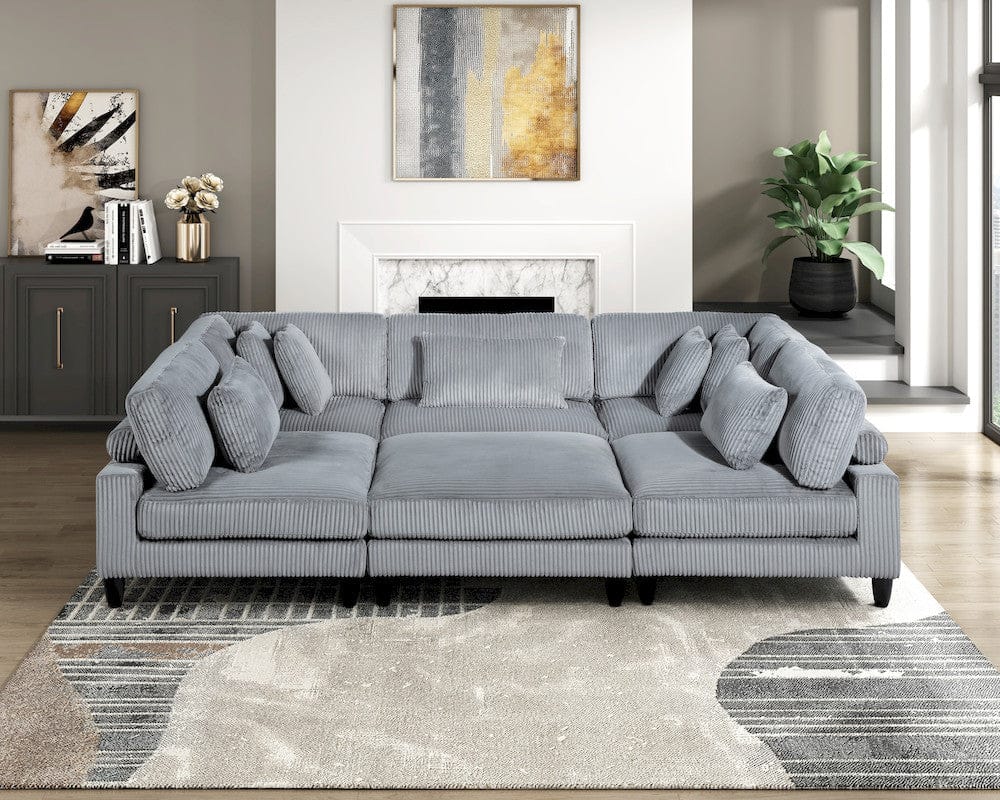 Homelegance  - Robstown Ottoman in Gray - 9688GY-4  view 3