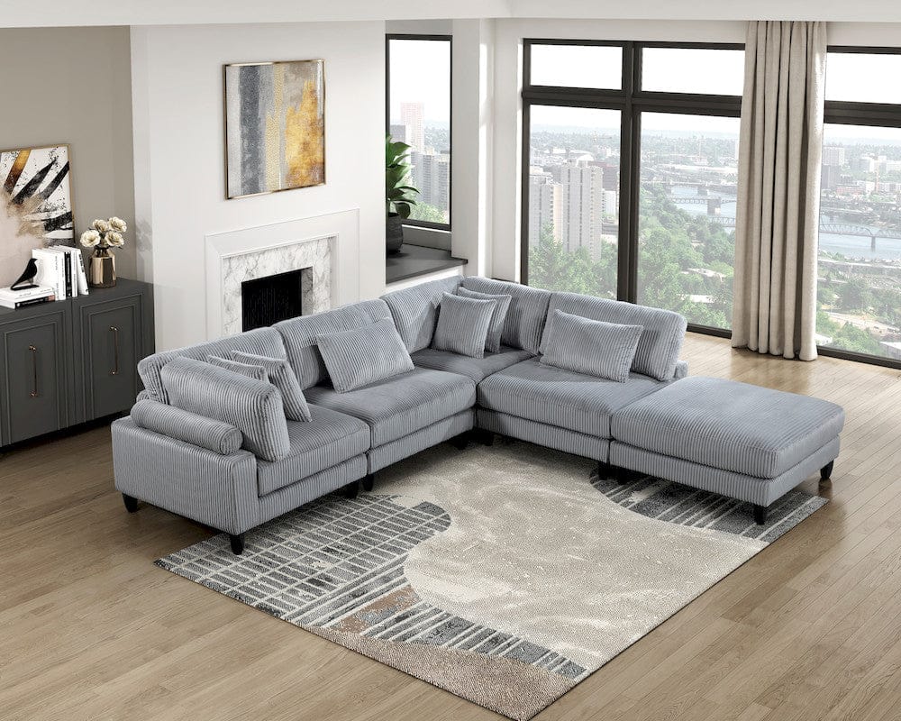 Homelegance  - Robstown Ottoman in Gray - 9688GY-4  view 5