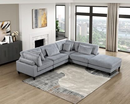 Homelegance  - Robstown Ottoman in Gray - 9688GY-4  view 5