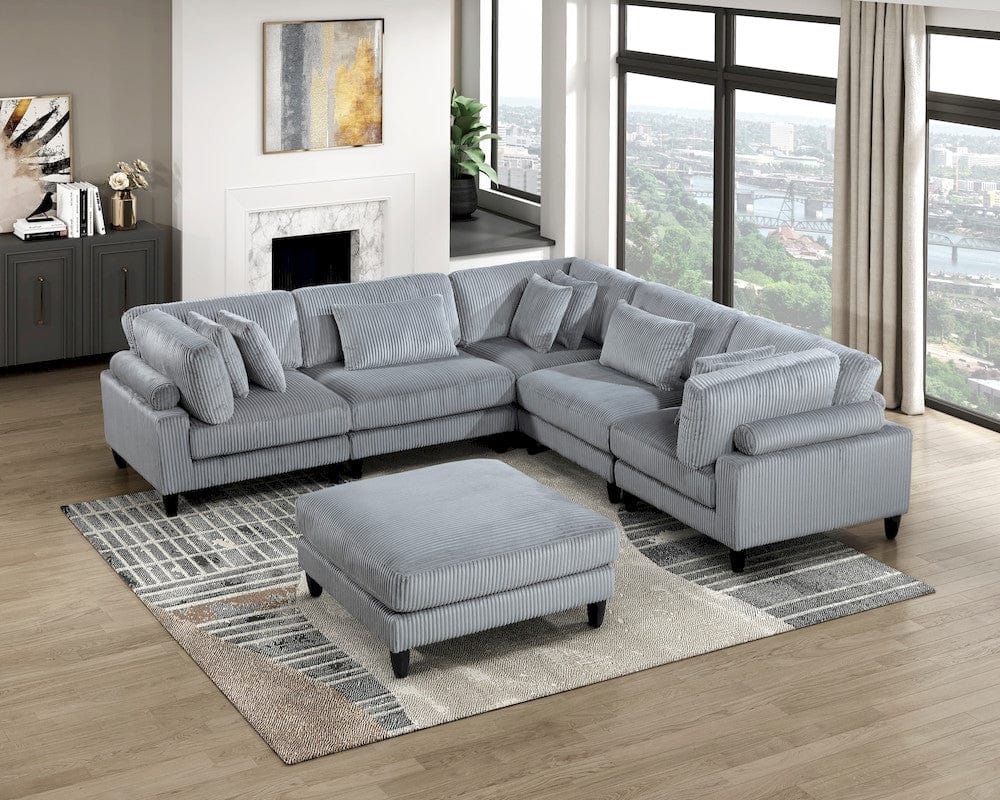 Homelegance  - Robstown Ottoman in Gray - 9688GY-4  view 8