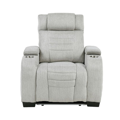 Homelegance  - Ronan Reclining Chair in Light gray - 8455GRY-1  view 1