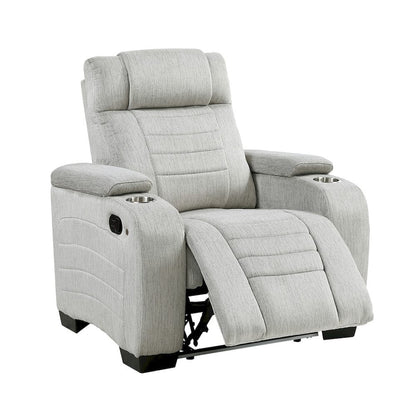 Homelegance  - Ronan Reclining Chair in Light gray - 8455GRY-1  view 6