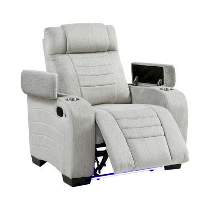 Homelegance  - Ronan Reclining Chair in Light gray - 8455GRY-1  view 7