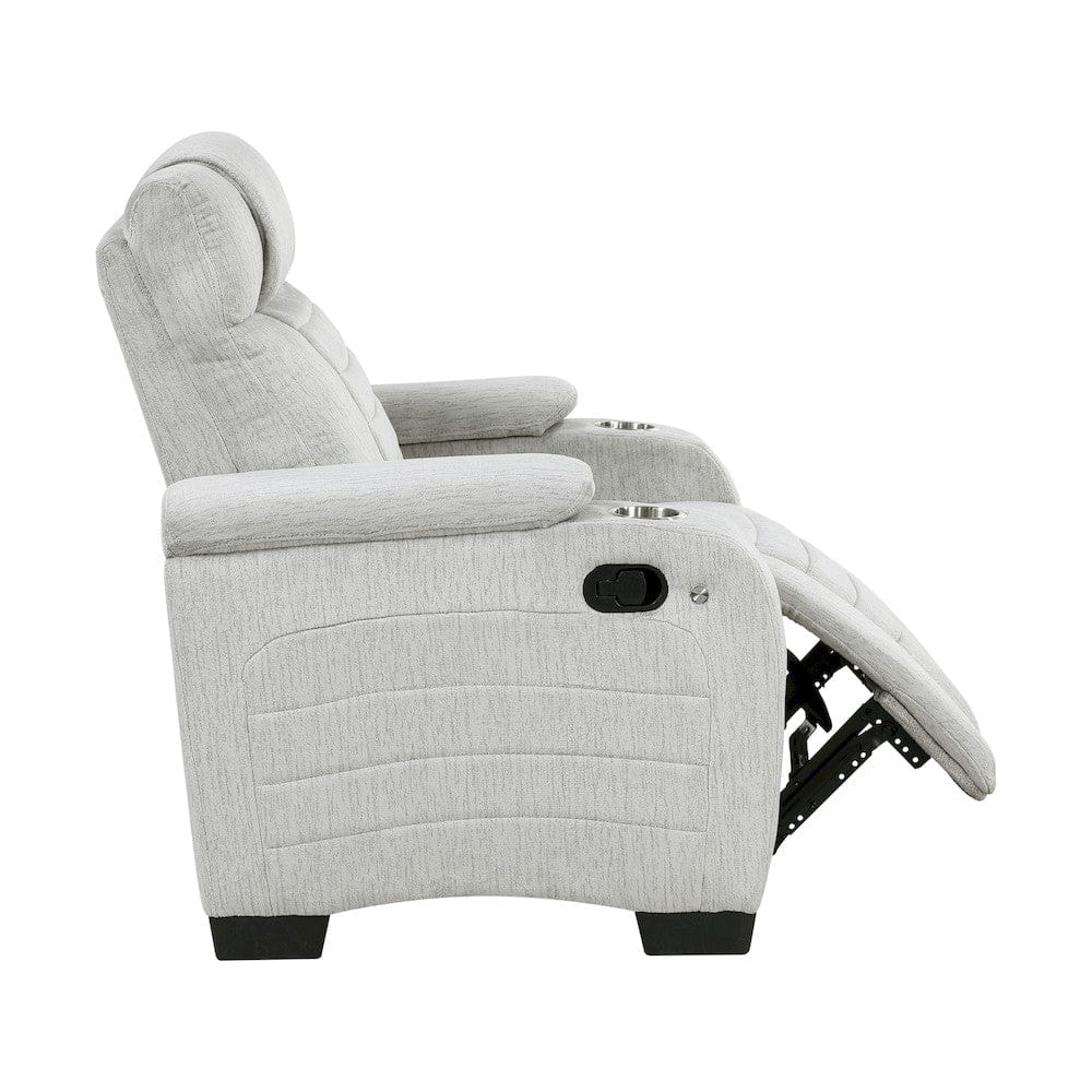 Homelegance  - Ronan Reclining Chair in Light gray - 8455GRY-1  view 9