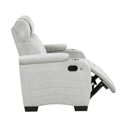 Homelegance  - Ronan Reclining Chair in Light gray - 8455GRY-1  view 9
