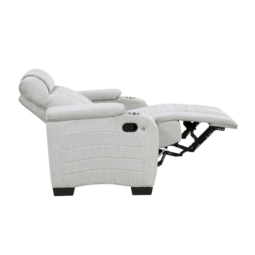 Homelegance  - Ronan Reclining Chair in Light gray - 8455GRY-1  view 10