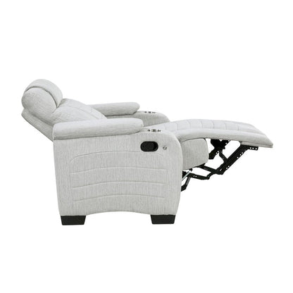 Homelegance  - Ronan Reclining Chair in Light gray - 8455GRY-1  view 10