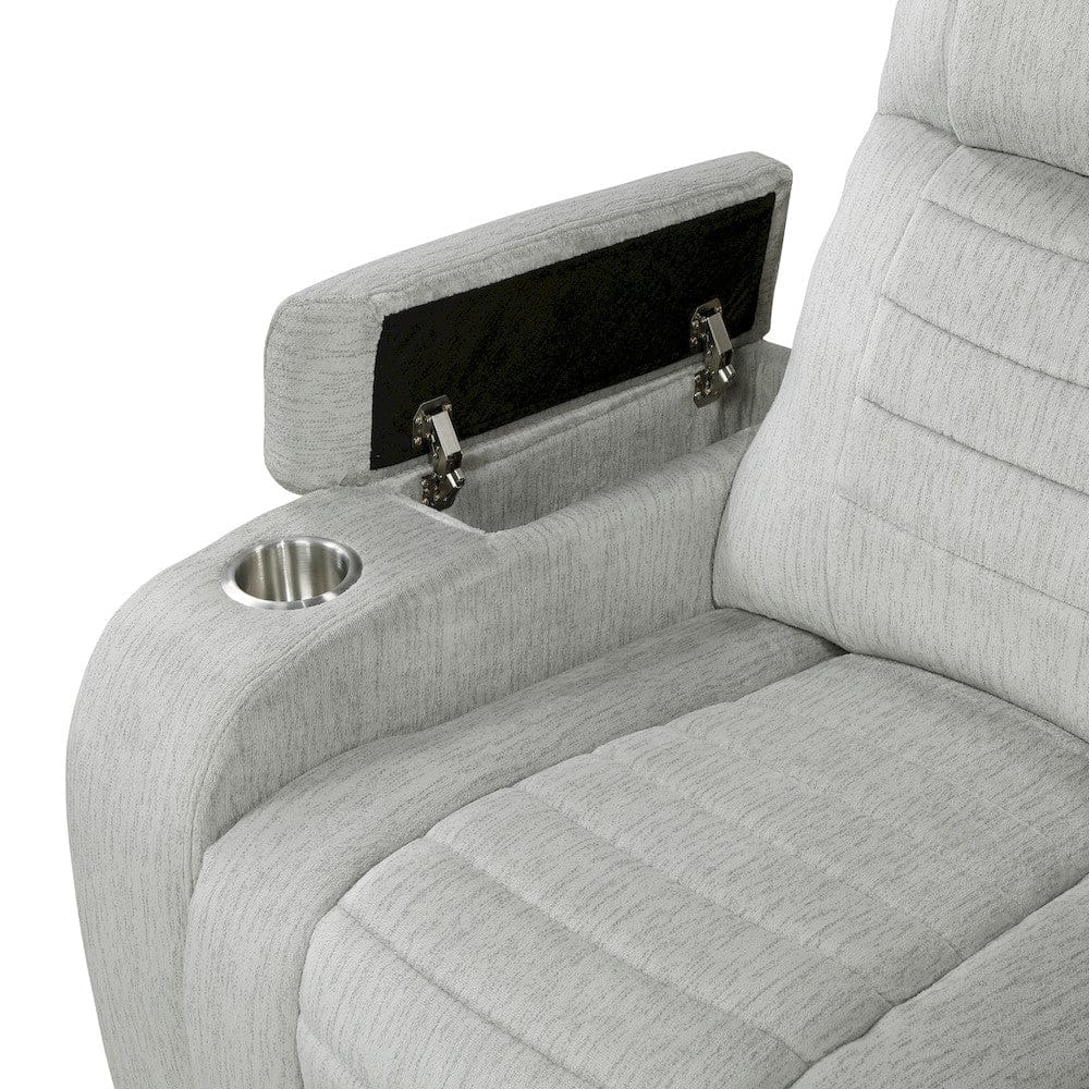 Homelegance  - Ronan Reclining Chair in Light gray - 8455GRY-1  view 11