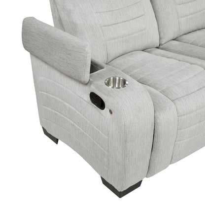 Homelegance  - Ronan Reclining Chair in Light gray - 8455GRY-1  view 12
