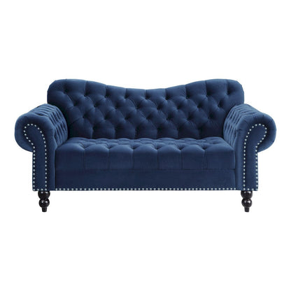 Homelegance  - Rosalie Love Seat in Navy blue - 9330BU-2  view 1