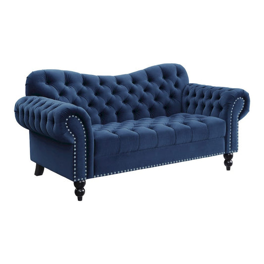 Homelegance  - Rosalie Love Seat in Navy blue - 9330BU-2  view 2